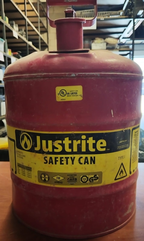 BIDON PARA GASOLINA ROJO USADO JUSTRITE 7150100 