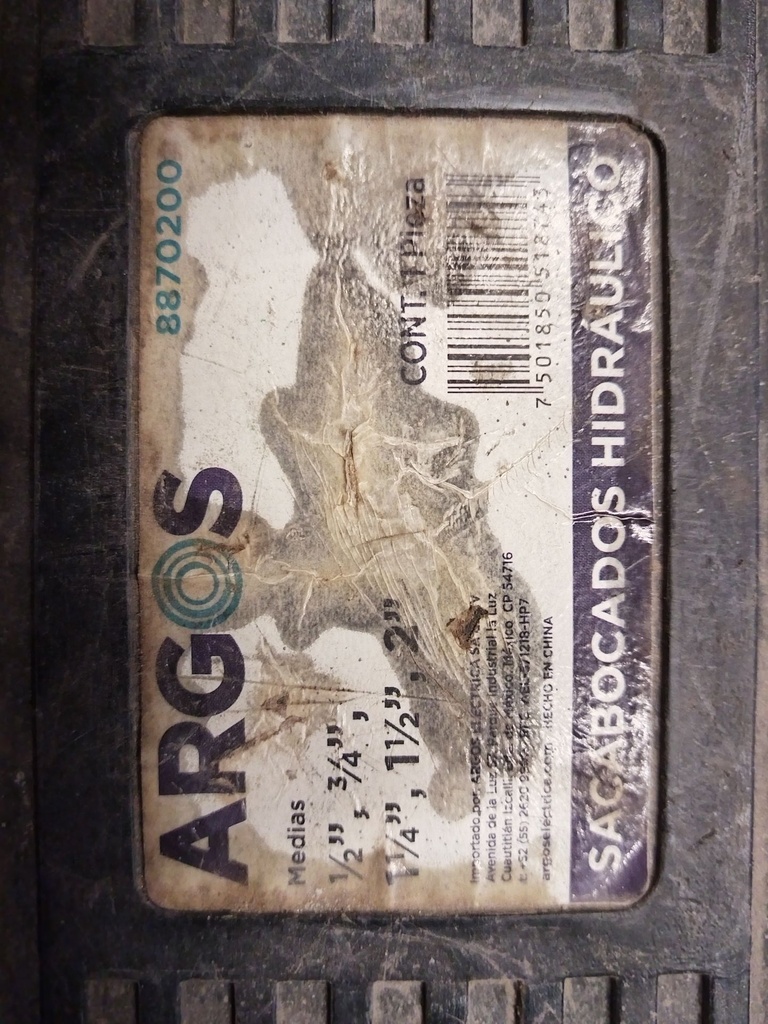 SACABOCADOS (KNOCKOUT PUNCH)  1/2", 3/4", 1 1/4", 1 1/2" Y 2" USADO/FUNCIONAL ARGOS 8870200