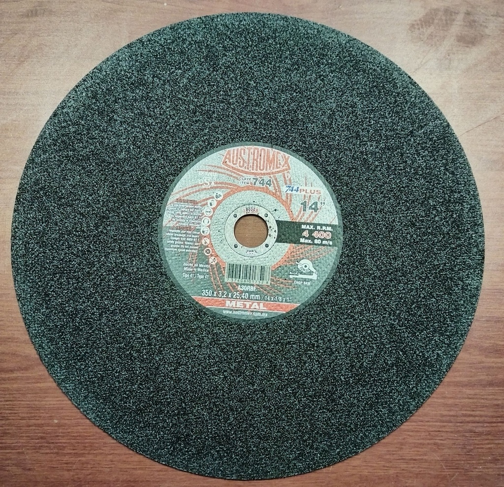 DISCOS DE CORTE METAL  14" NUEVO AUSTROMEX A30RBF
