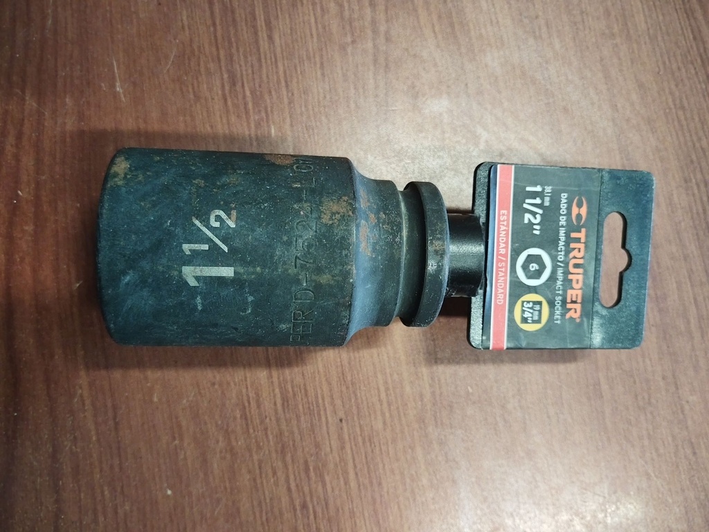 DADOS DE IMPACTO 1 1/2" 6 PUNTAS 3/4" ESTANDAR NUEVO TRUPER 