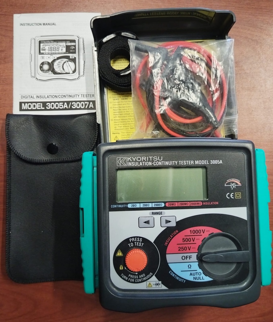 MEDIDOR DE AISLAMIENTO (MEGGER) KYORITSU 3005A E8425986