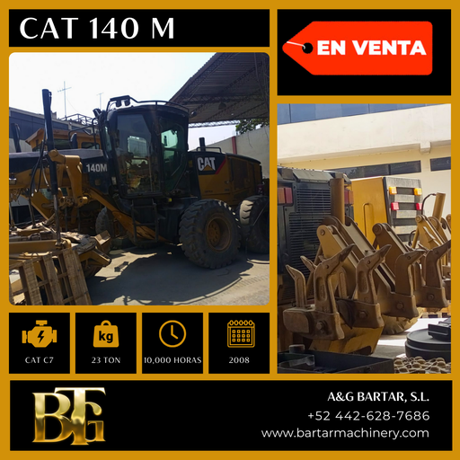 MOTONIVELADORA CAT 140 M - 2008