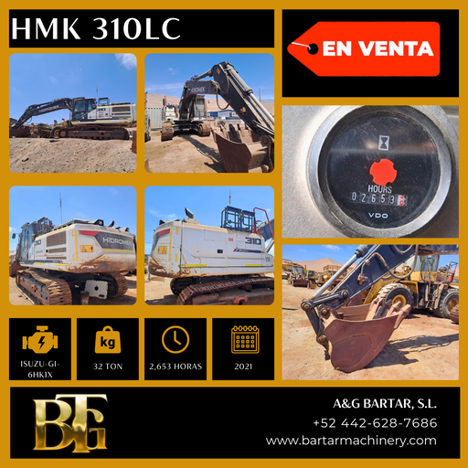 EXCAVADORA DE CADENA HMK 310LC - 2021