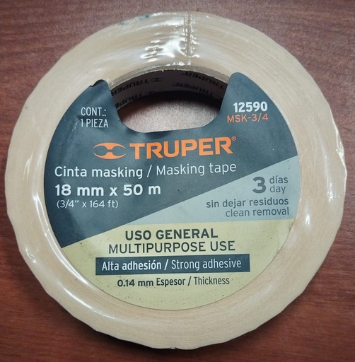 [MV_33] CINTA MASKING 3/4" NUEVO TRUPER 12590