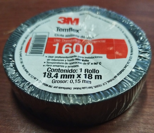 [MV_39] CINTA DE AISLAR NEGRA NUEVO 3M 1600