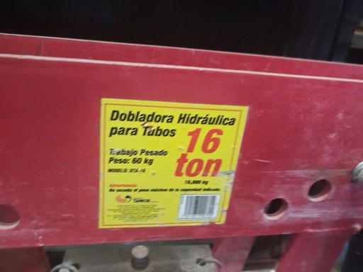 [HV_23] DOBLADORA DE TUBOS HIDRAULICA 16 TON Y 8 TROQUELES: 3", 2 1/2", 2", 1 1/4", 1 1/2", 1", 3/4, 1/2 USADO/BUEN ESTADO TAMER 
