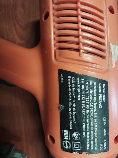 [HV_37] PISTOLA DE CALOR USADO/FUNCIONAL TRUPER PSCA-A2 1500 W