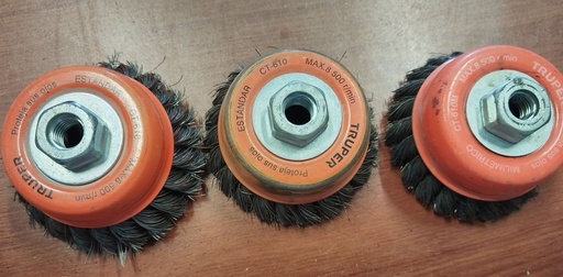 [HV_145] CARDA DE COPA ALAMBRE TRENZADO 4" USADA TRUPER 14187