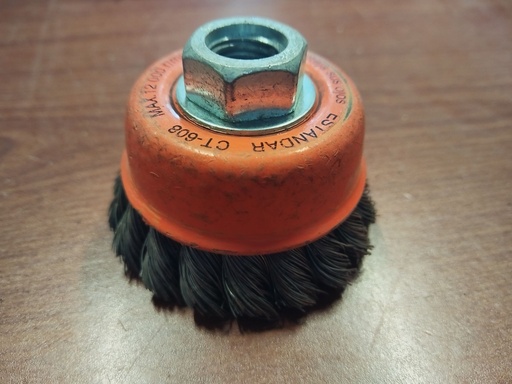 [HV_147] CARDA DE COPA ALAMBRE TRENZADO 3" USADA TRUPER 14186