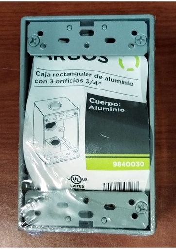 CAJA FS 3/4" 3 ORIFICIOS SIN TAPA