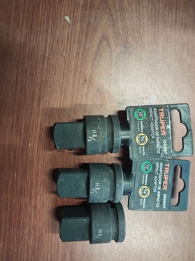 [HV_199] ADAPTADOR DE IMPACTO 1/2" HEMBRA 3/4" MACHO NUEVO TRUPER AI-5653
